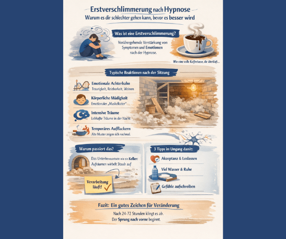 Erstverschlimmerung nach Hypnose